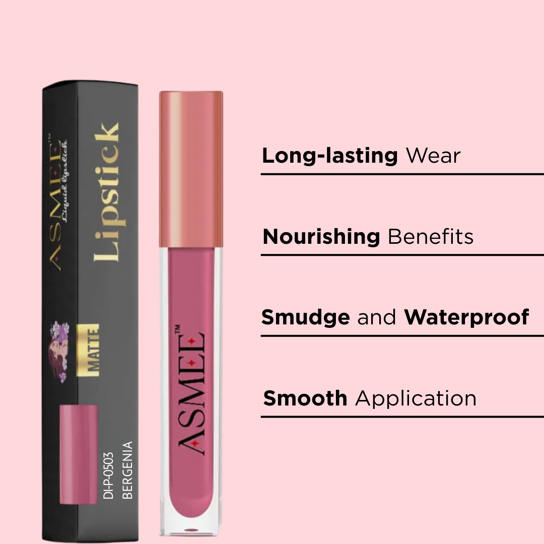 Liquid Matte Lipstick – Bargenia | Long-Lasting, Smudge-Proof & Nourishing Matte Formula (4ml)