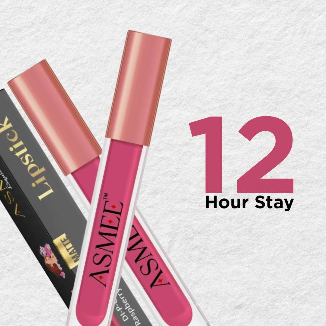 Liquid Matte Lipstick – Raspberry Pink | Long-Lasting, Smudge-Proof & Nourishing Matte Formula (4ml)