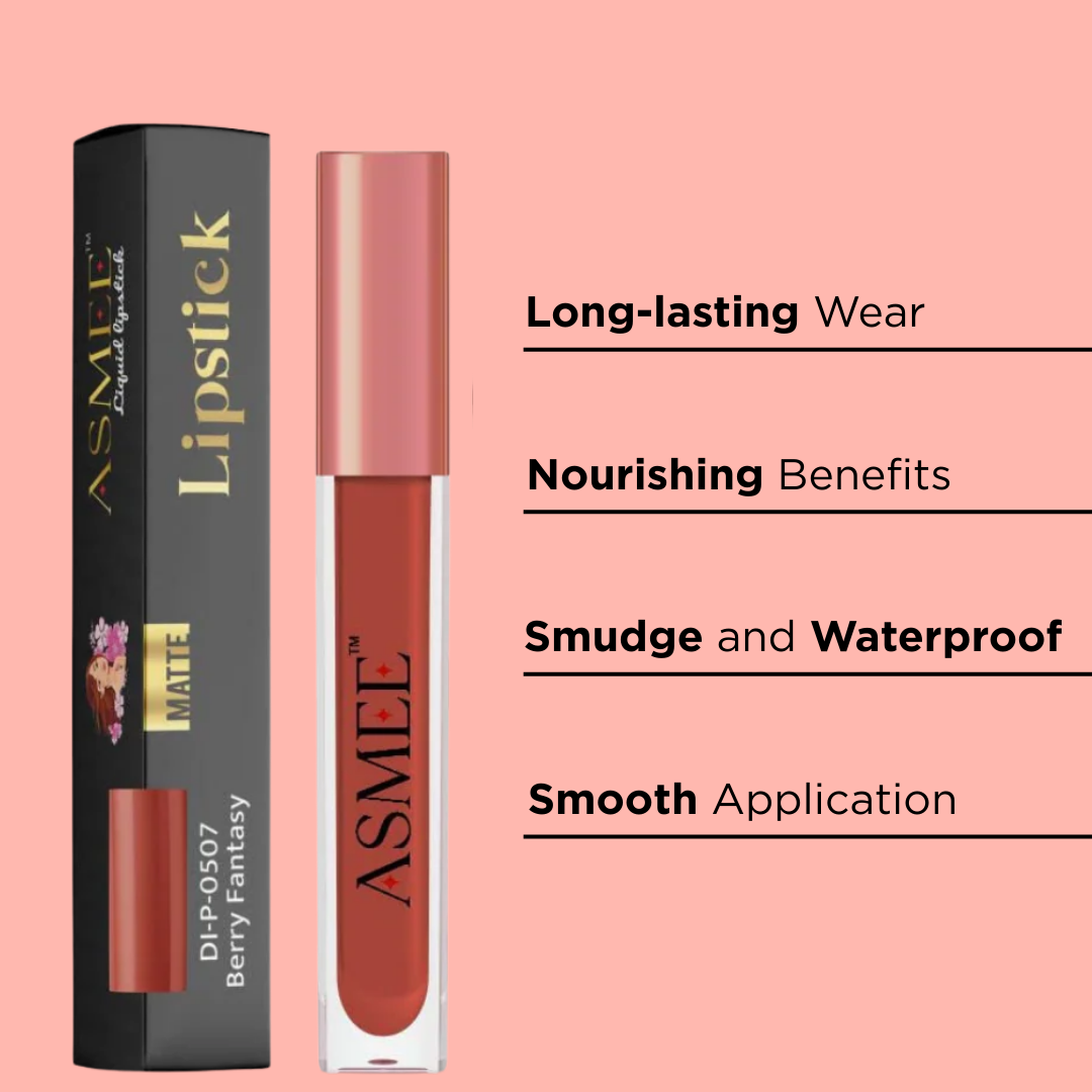 Liquid Matte Lipstick – Berry Fantasy | Long-Lasting, Smudge-Proof & Nourishing Matte Formula (4ml)