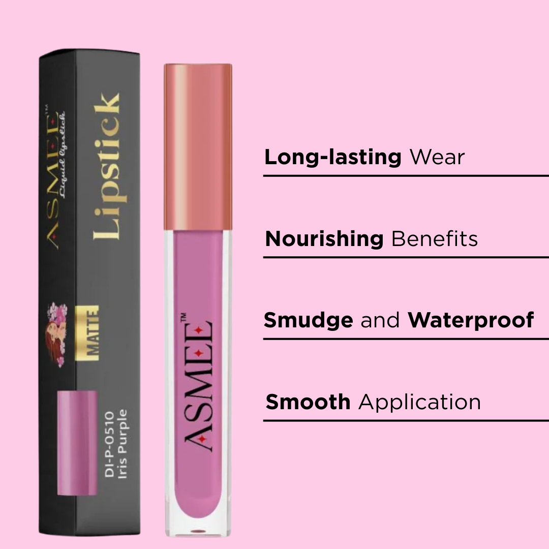 Liquid Matte Lipstick ā Iris Purple | Long-Lasting, Smudge-Proof & Nourishing Matte Formula (4ml)