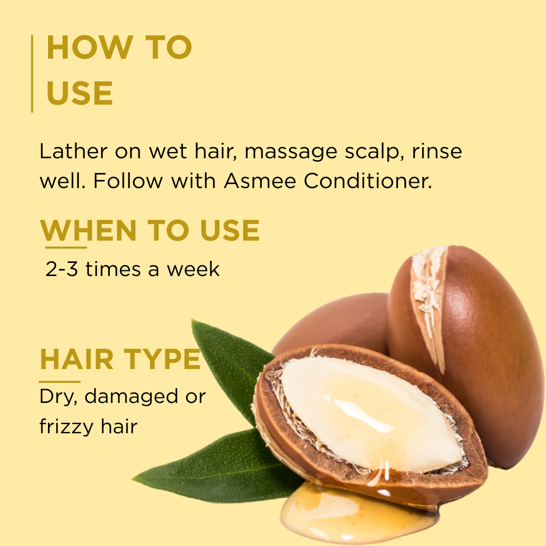 Asmee Keratin Protein & Argan Oil Shampoo β Smooth, Strong, Shiny & Paraben-Free Hair Formula (250ml)