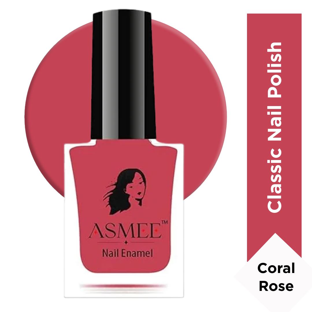 Classic Nail Polish – Coral Rose | Long-Lasting Formula (10ml)