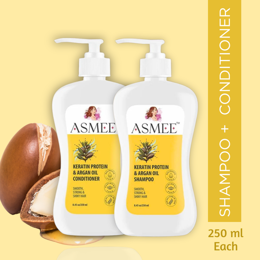 Asmee Amazing Hair Keratin Daily Care Shampoo (250 ML) + Conditioner (250ML) Combo pack