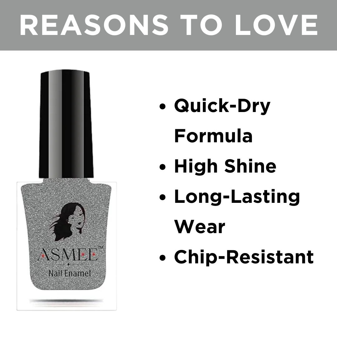Classic Nail Polish – Roman Silver | Long-Lasting Metallic Finish (10ml)