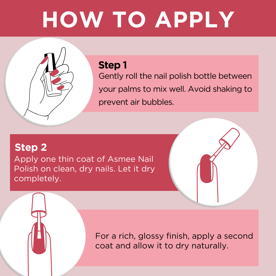 Classic Nail Polish – Coral Rose | Long-Lasting Formula (10ml)