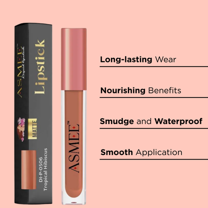 Liquid Matte Lipstick – Tropical Hibiscus | Long-Lasting, Smudge-Proof & Nourishing Matte Formula (4ml)