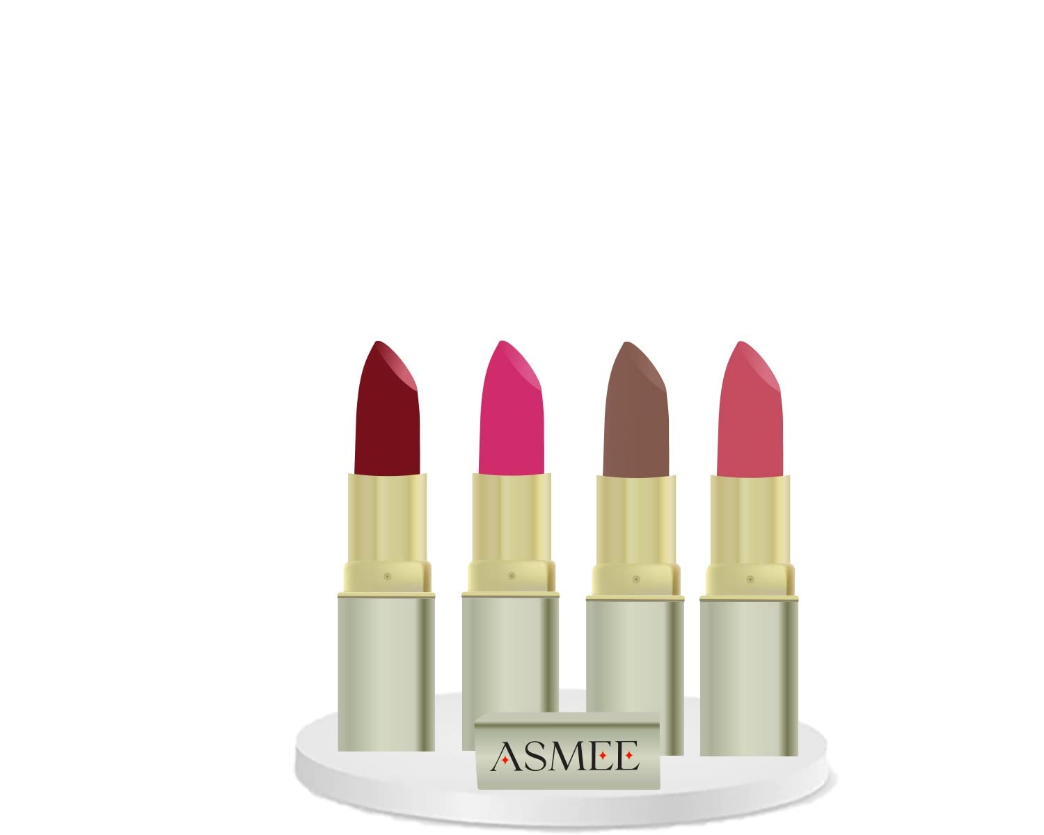 Glossy And Matte Lipstick, Pack of 4