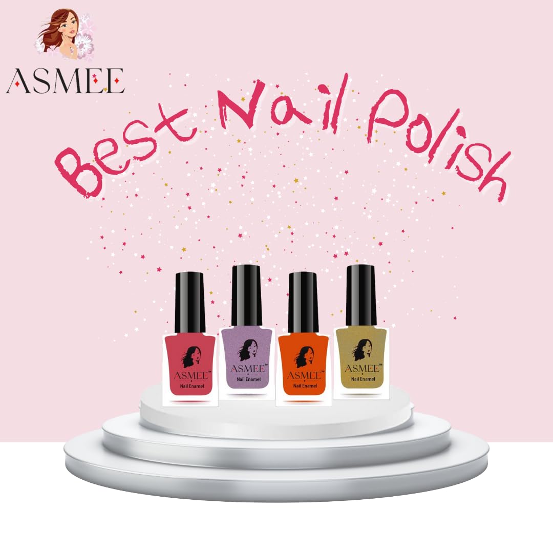 Coral rose,Wisteria,Magic orange,Golden treasure Classic Nailpolish pack of 4