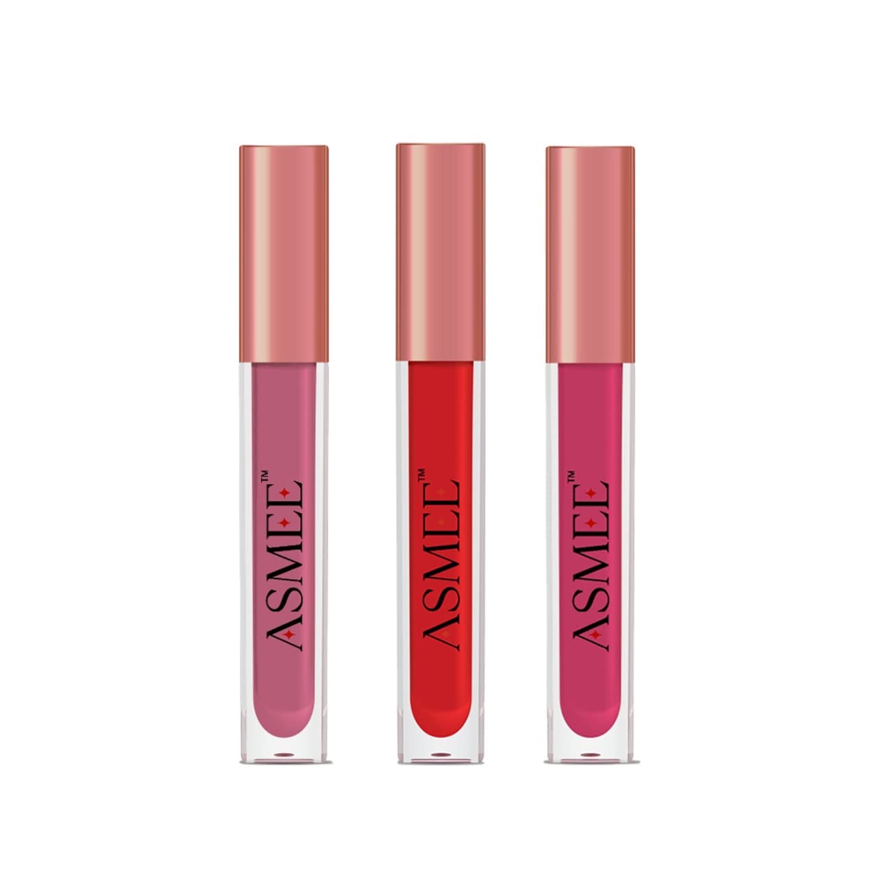 Matte Liquid Lipstick Combo of 3 (Bergenia Ruby Red Tulip)