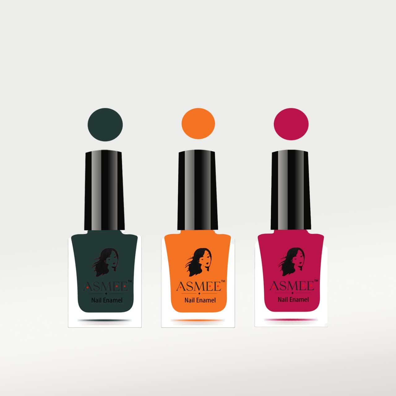 Premium Gel Nail Polish Combo Pack of 3( Forest Green, Carnation Pink ,Mustard Yellow)