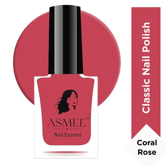 Classic Nail Polish – Coral Rose | Long-Lasting Formula (10ml)