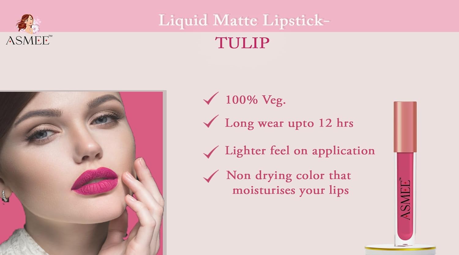 Liquid Matte lipstick Tulip and Glossy Lipstick Caramel