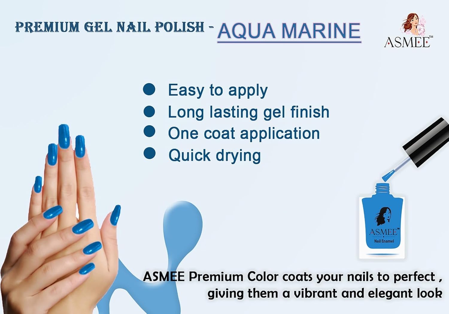 Aqua Marine Nailpolish and Maroon Petunia Lipstick