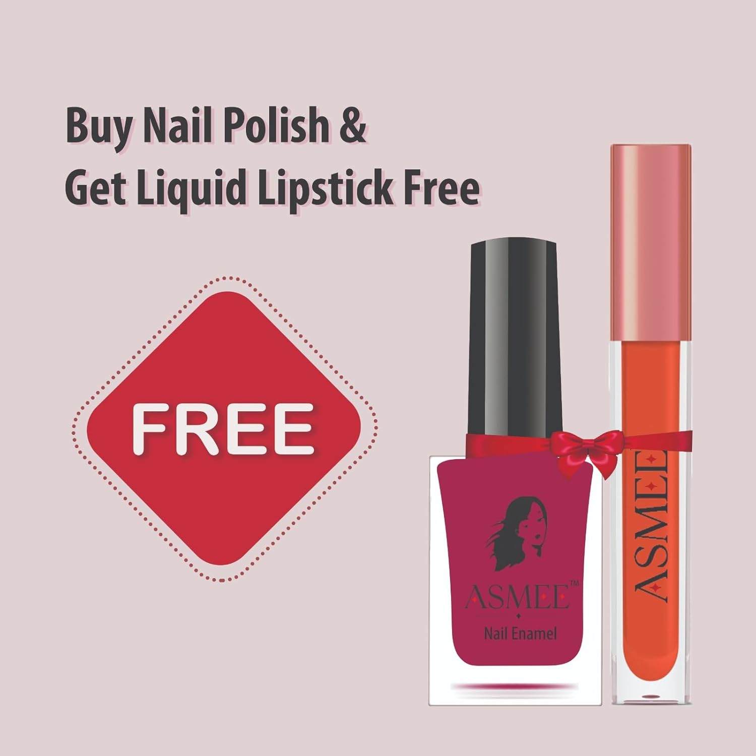 Lotus Pink Nail Polish and Orange Lily Lipstick