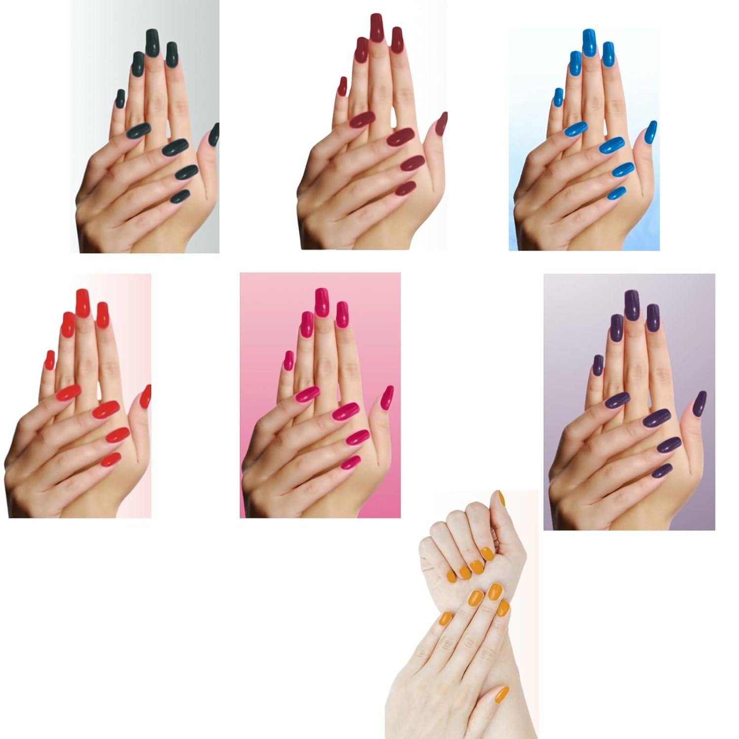 Gel Nailpolish combo pack of 7