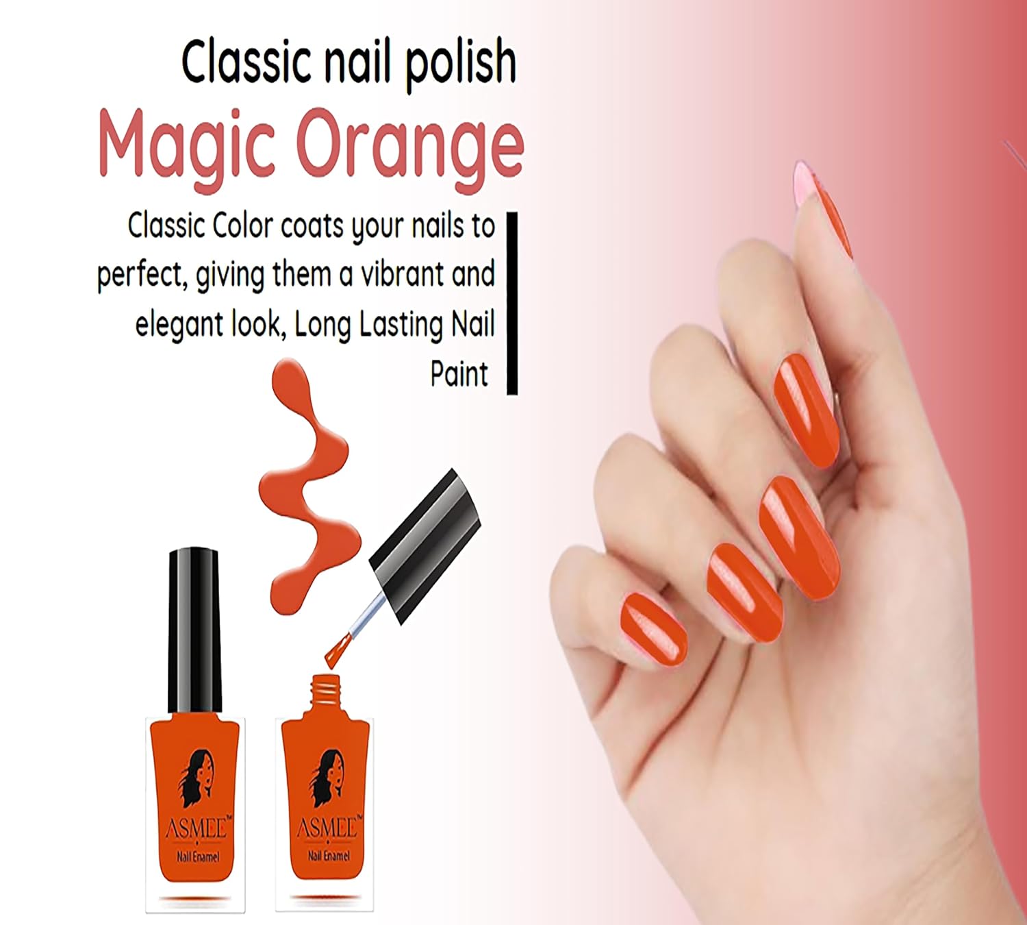 Coral rose,Wisteria,Magic orange,Golden treasure Classic Nailpolish pack of 4