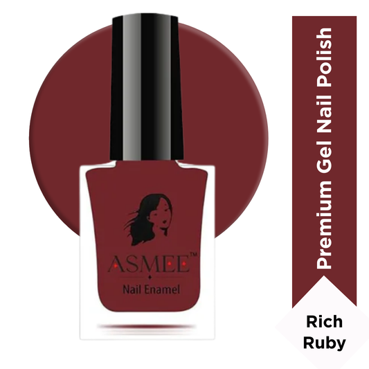Premium Gel Nail Polish – Rich Ruby |Long-Lasting & Chip-Resistant Formula (10ml)