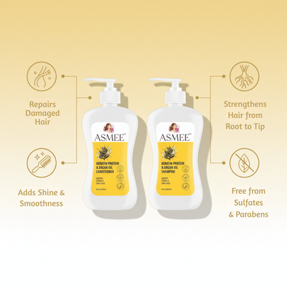 Asmee Amazing Hair Keratin Daily Care Shampoo (250 ML) + Conditioner (250ML) Combo pack