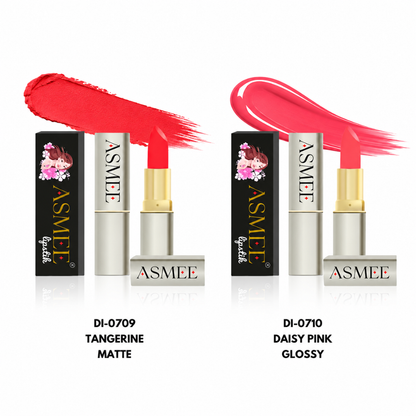 Tangerine Matte & Daisy Pink Glossy Lipstick Combo | Long Lasting Duo