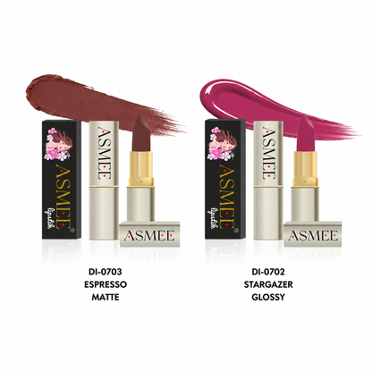 Espresso Matte & Stargazer Glossy Lipstick Combo | Long Lasting Duo