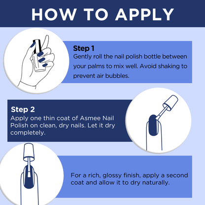 Classic Nail Polish – Dazzling Blue |  Long-Lasting Formula (10ml)