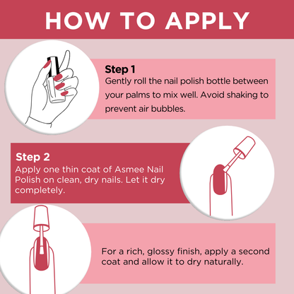 Classic Nail Polish – Coral Rose | Long-Lasting Formula (10ml)