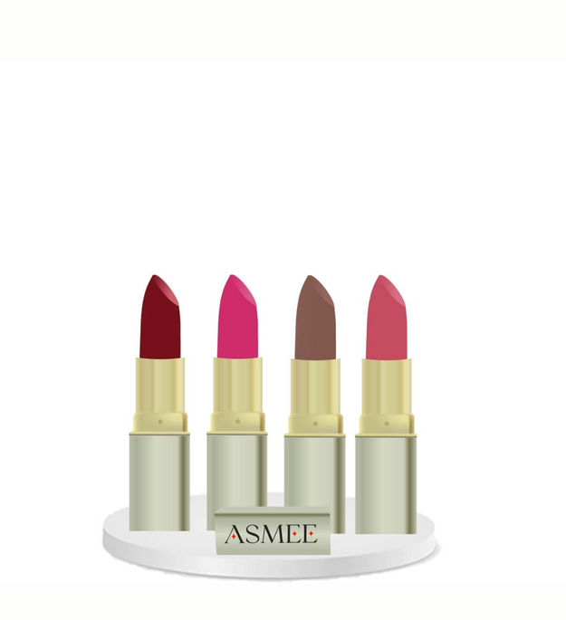 Mulberry, Orchid, Espresso & Daisy Pink Glossy And Matte Lipstick, Pack of 4