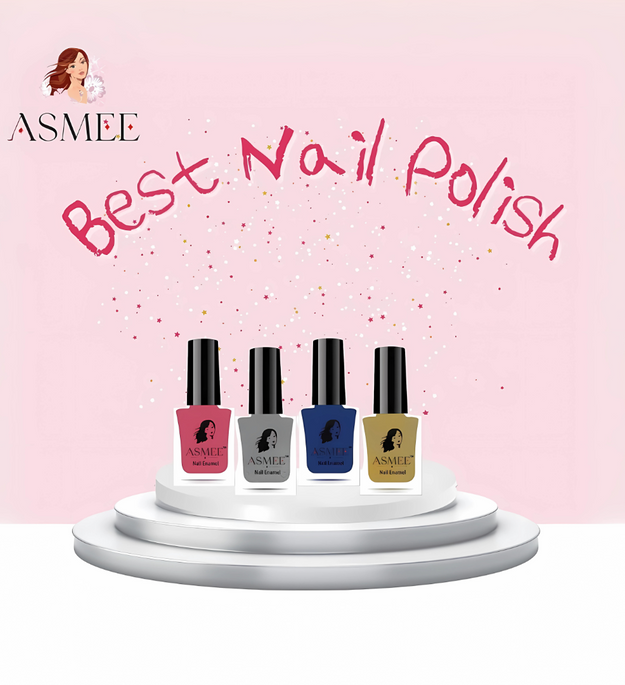 Nail Polish Sakura, Roman silver, Dazzling blue, Golden treasure Classic Nailpolish pack of 4