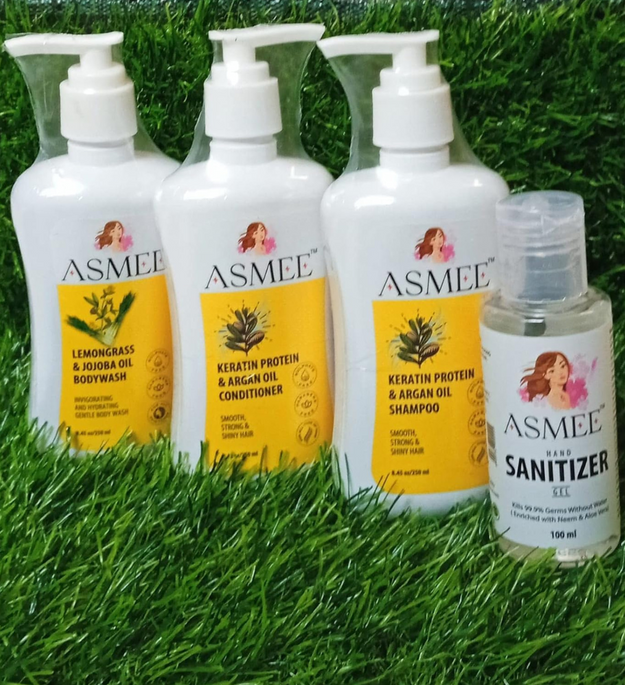Ultimate Care Combo: Shampoo, Conditioner, Body Wash, and Sanitizer